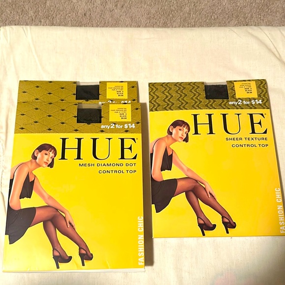HUE Accessories Nwt 3 Pairs Of Hue Control Top Nylons Tights Size 3